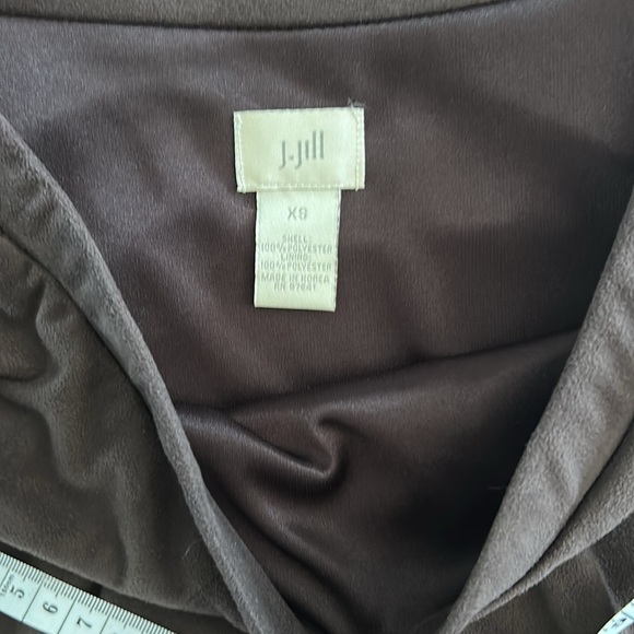 J. Jill Faux Suede Long Brown Skirt Size XS - Picture 4 of 7